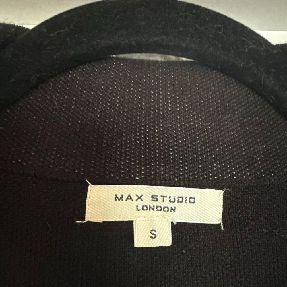 Max Studio London black and white collared sweater jacket small - Picture 4 of 9